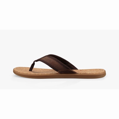 Sandálias UGG Seaside Flip Homem Marrom | PT-JYKIG